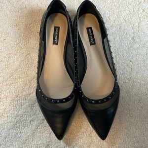 Nine West Black Flats size 9M
